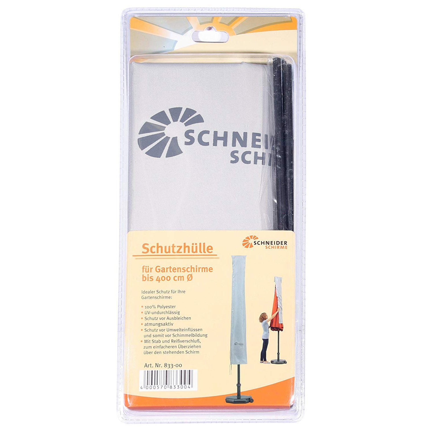Schneider Schirme Bodendübel Schneider 833-00 Schutzhülle Schutzhaube für Sonnenschirme bis ca.