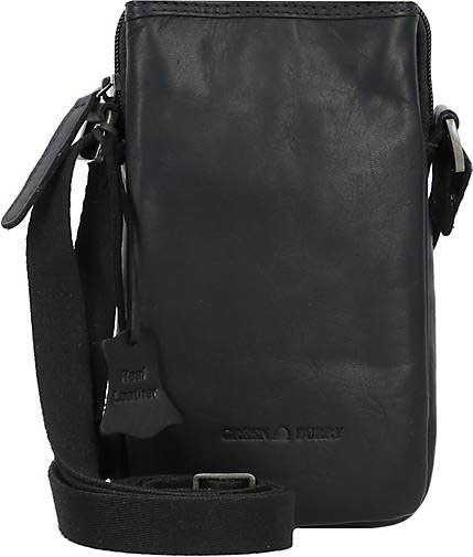 Greenburry Pure Black Handytasche Leder 11 cm
