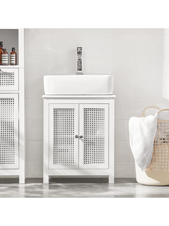 SoBuy Waschbeckenunterschrank in Weiß - (B)50 x (H)60 x (T)33cm günstig kaufen onesize