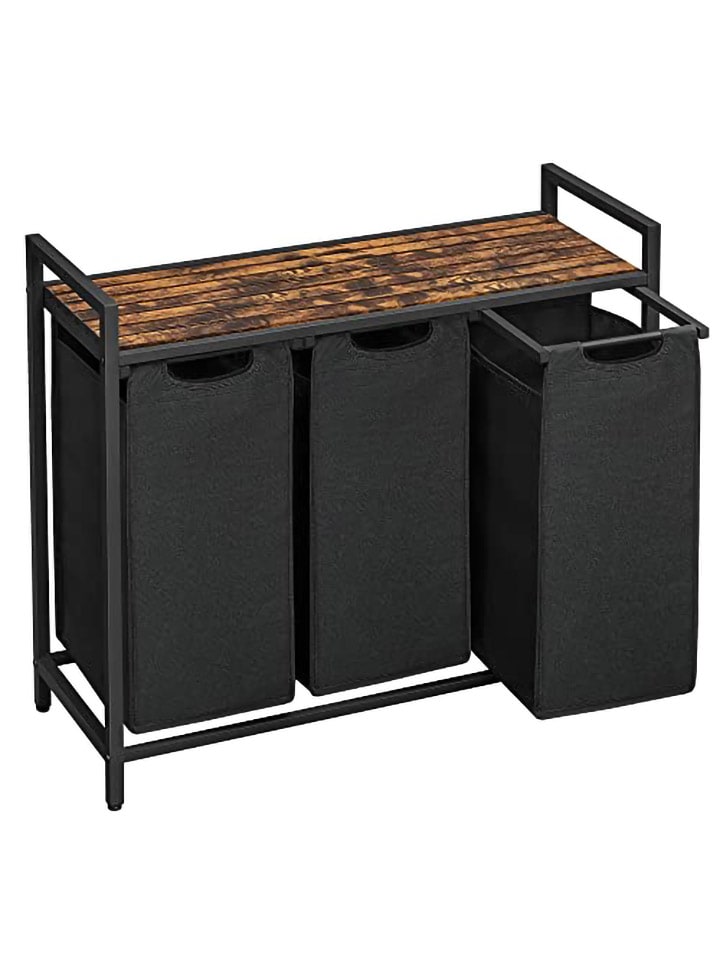 Songmics Wäschekorb in Schwarz/ Braun - (B)92,5 x (H)71 x (T)33 cm günstig kaufen onesize