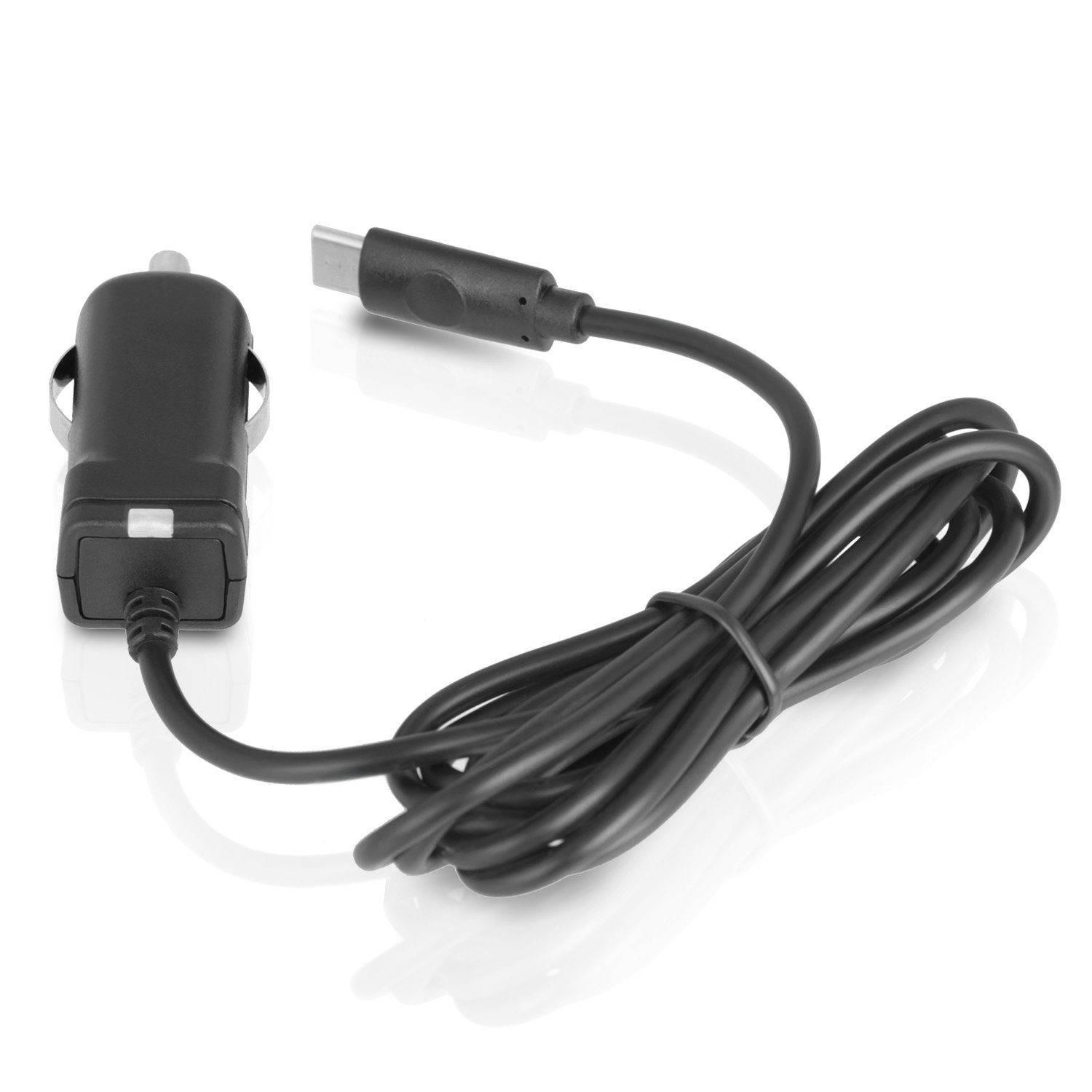 Wicked Chili 1,5m KFZ USB-C Ladekabel für Samsung Sony Huawei Xiaomi Auto-Adapter Zigarettenanzünder-Stecker zu USB-C, 150 cm, LED Licht, KFZ USB Ladegerät mit Typ C Stecker (150cm, 2.4A) kompatib