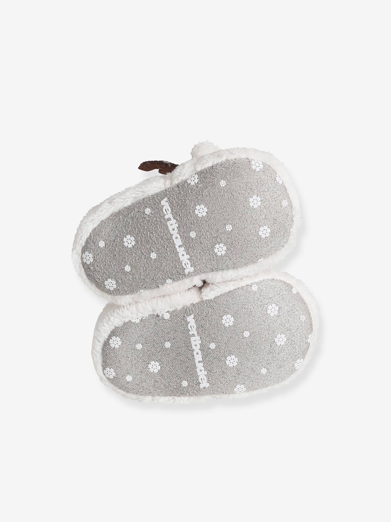 Vertbaudet Baby Krabbelschuhe, Warmfutter - wollweiß