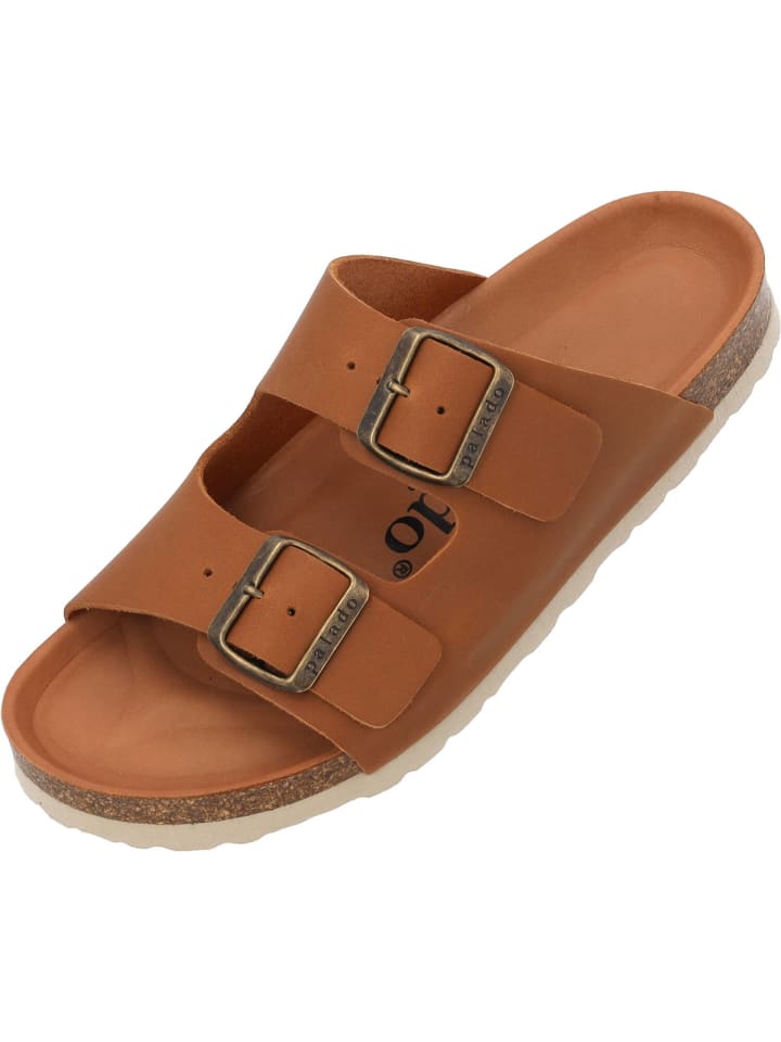 palado Pantoletten in braun leder günstig kaufen