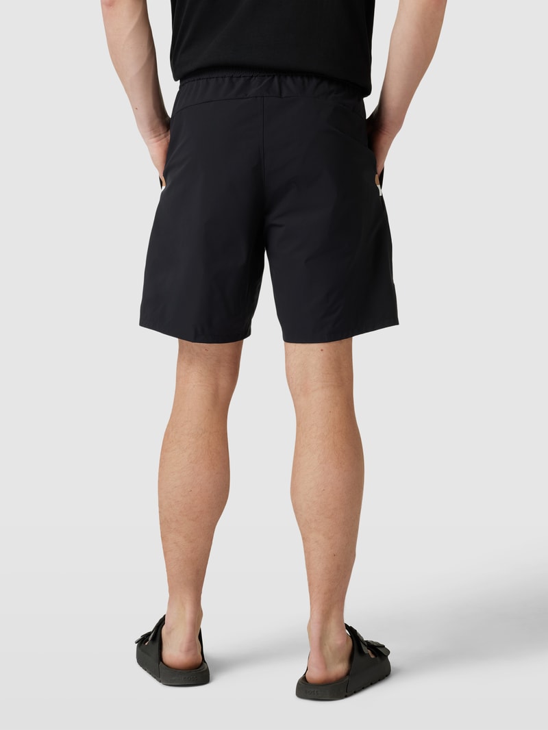 Shorts mit Label-Print in schwarz