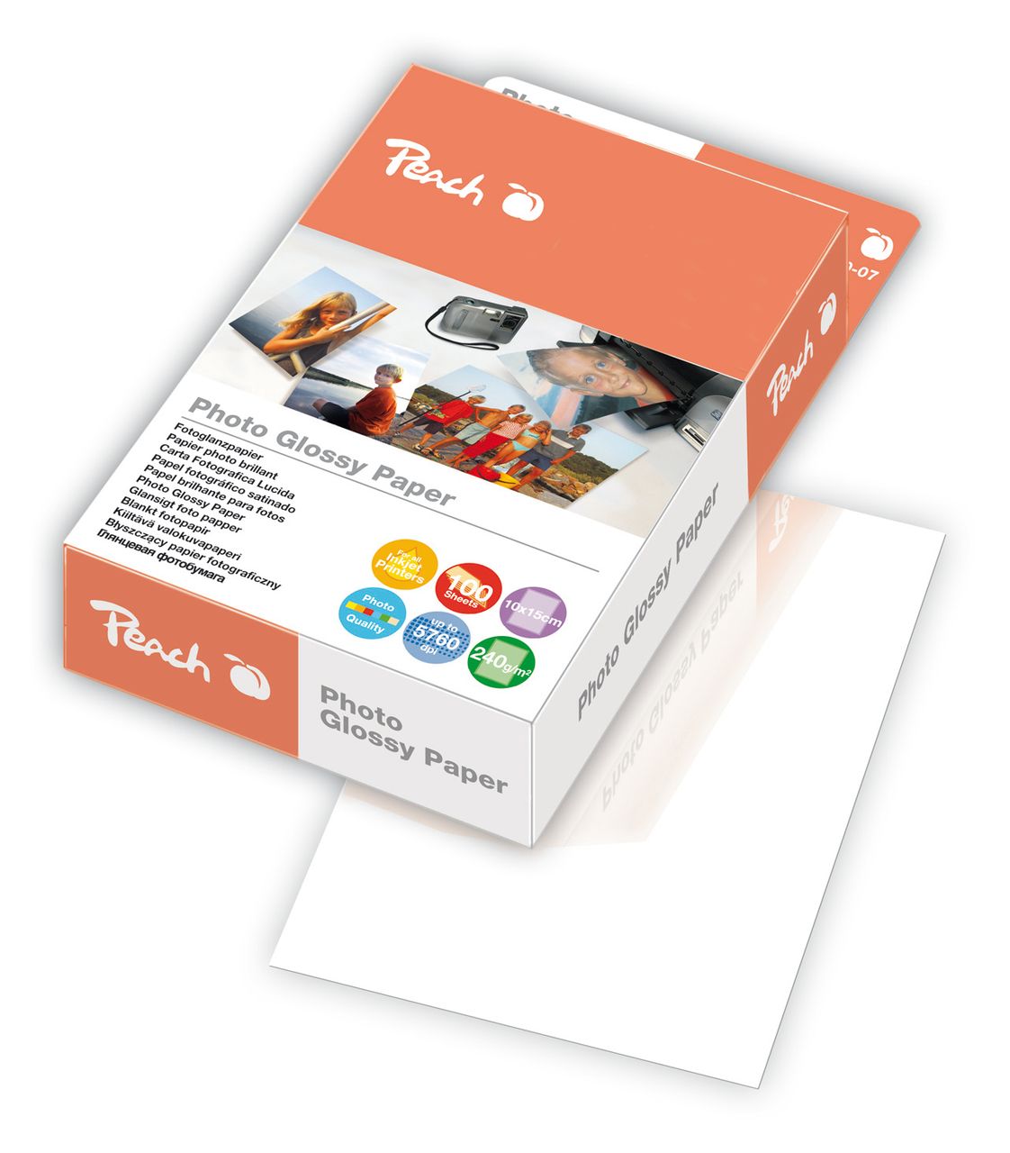 Peach Photo Glossy Papier 10x15cm 240 g/m2, 100 Blatt