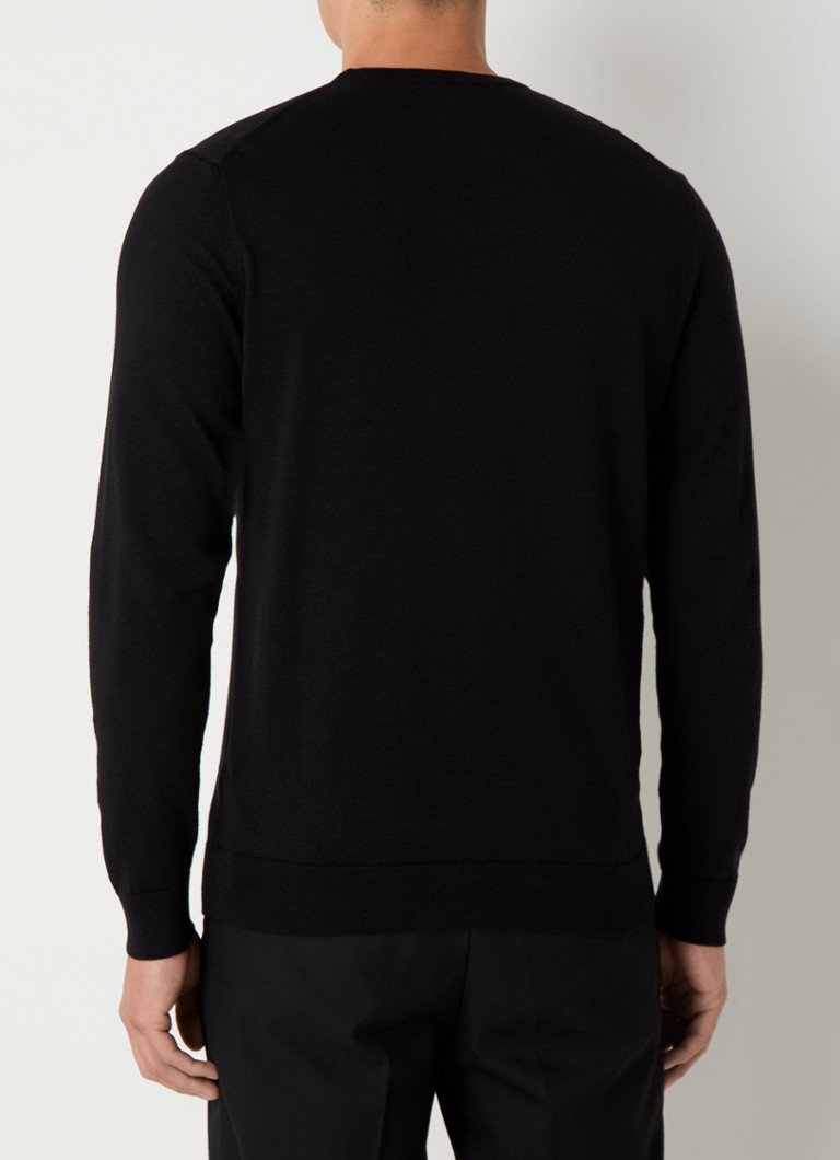 Calvin Klein Fine-knit silk blend pullover with logo