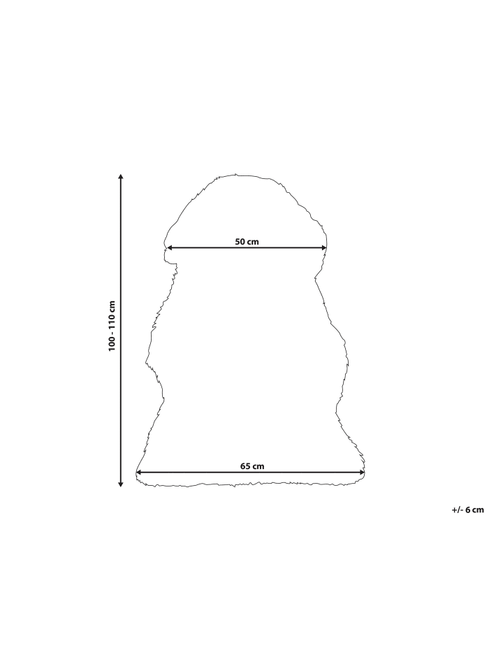 Beliani Schaffell ULURU in Blau - (W) 65 x (H) 8 x (L) 100 cm günstig kaufen onesize