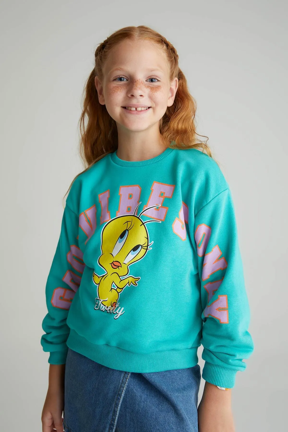 DeFacto  Looney Tunes-Sweatshirt mit Rundhalsausschnitt für Mädchen