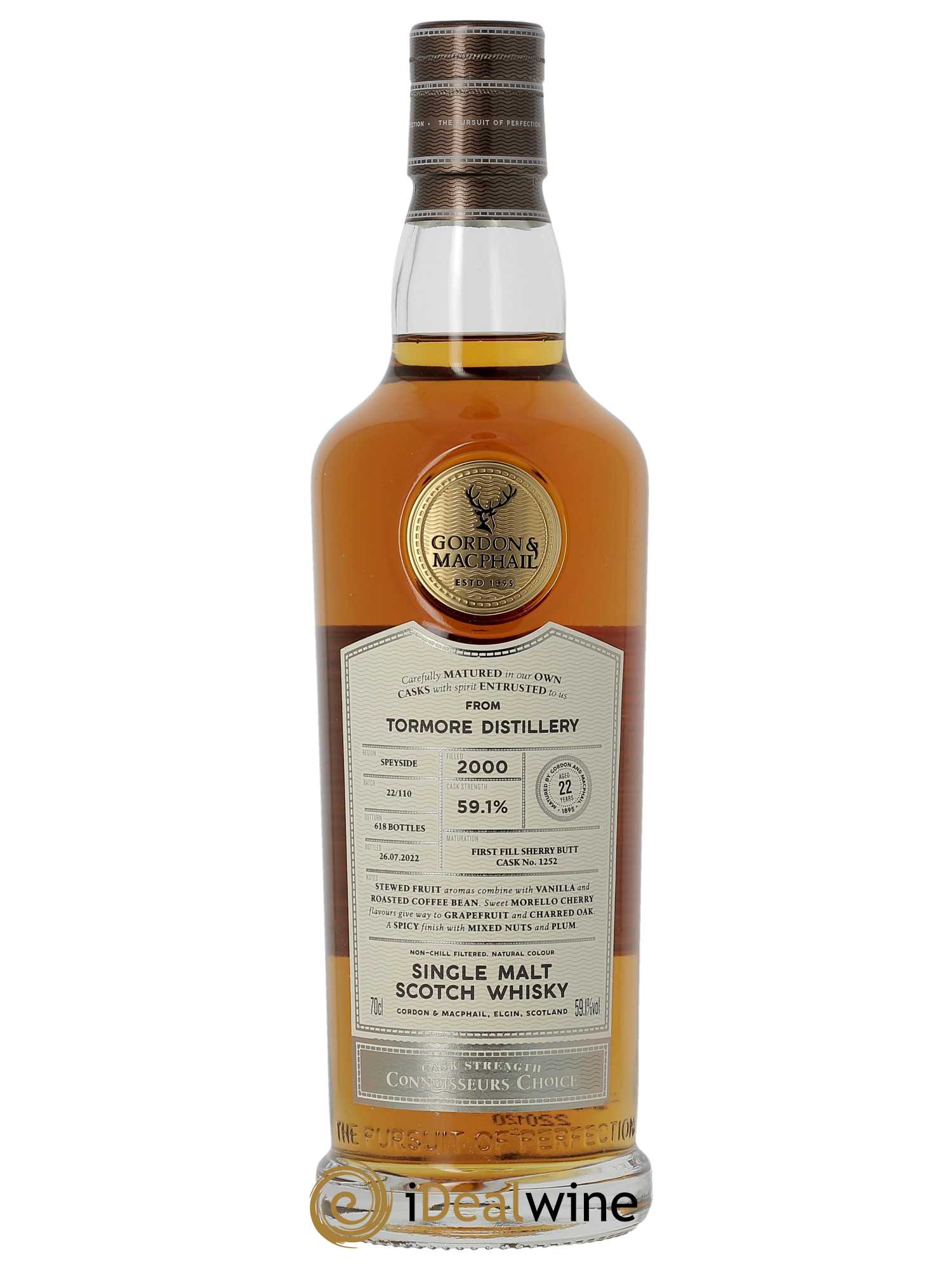 Whisky Tormore 22 ans Gordon and Macphail (70cl) 2000 - Lot de 1 Bouteille