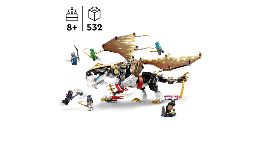 LEGO NINJAGO 71809 Egalt der Meisterdrache, Ninja-Set mit Drachen-Spielzeug
