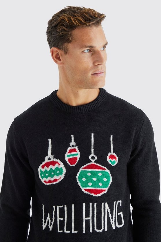 Tall Weihnachtspullover mit Well Hung Print