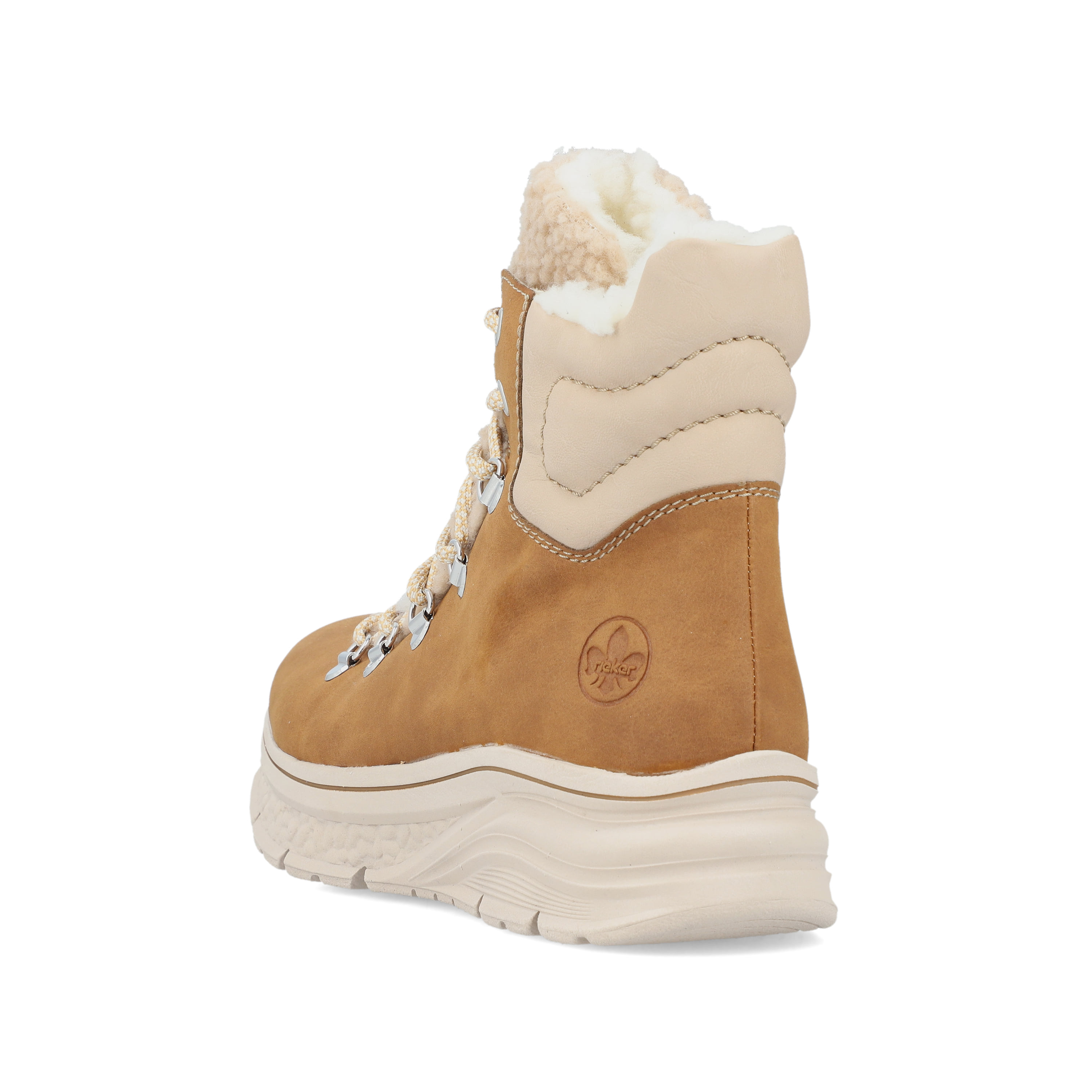 Rieker Damen Schnürstiefel nougatbraun
