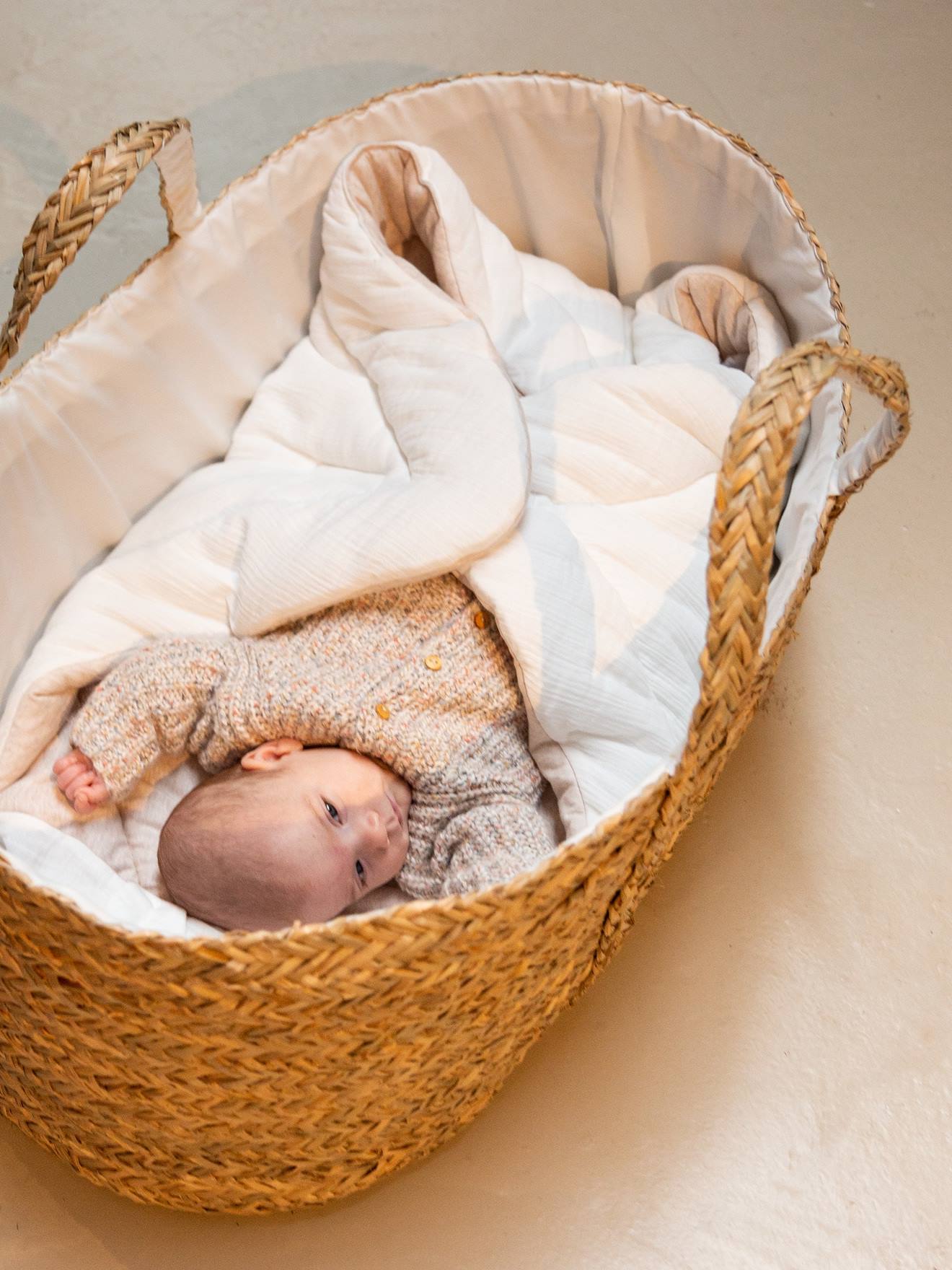 Couffin bébé CHILDHOME Moise Jonc de mer naturel/écru