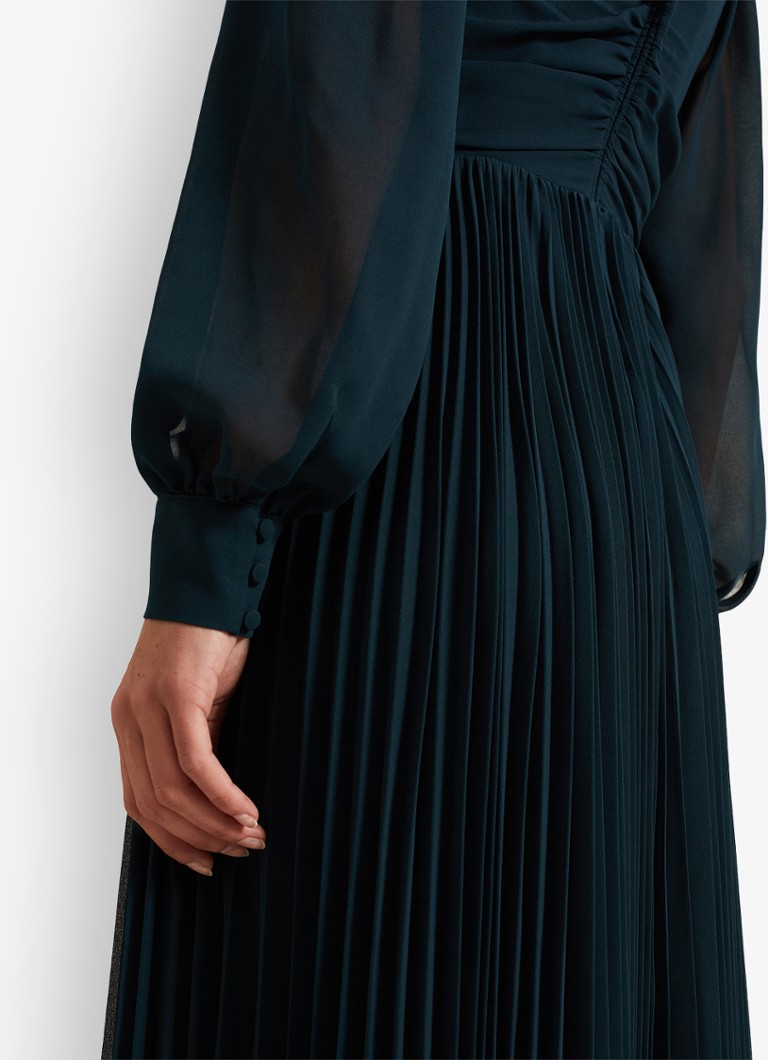 Rochie midi plisată Phase Eight Kindra cu șnur reglabil