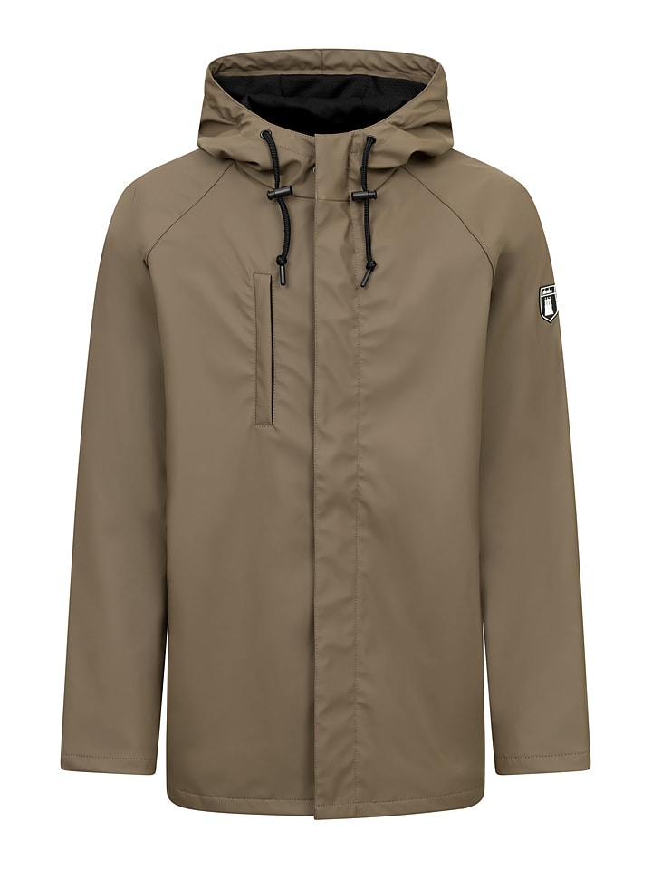 Derbe Regenjacke in Hellbraun günstig kaufen