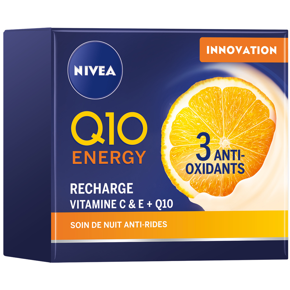nivea Q10 ENERGY - Crème de nuit Vitamine C E Soin visage anti-âge
