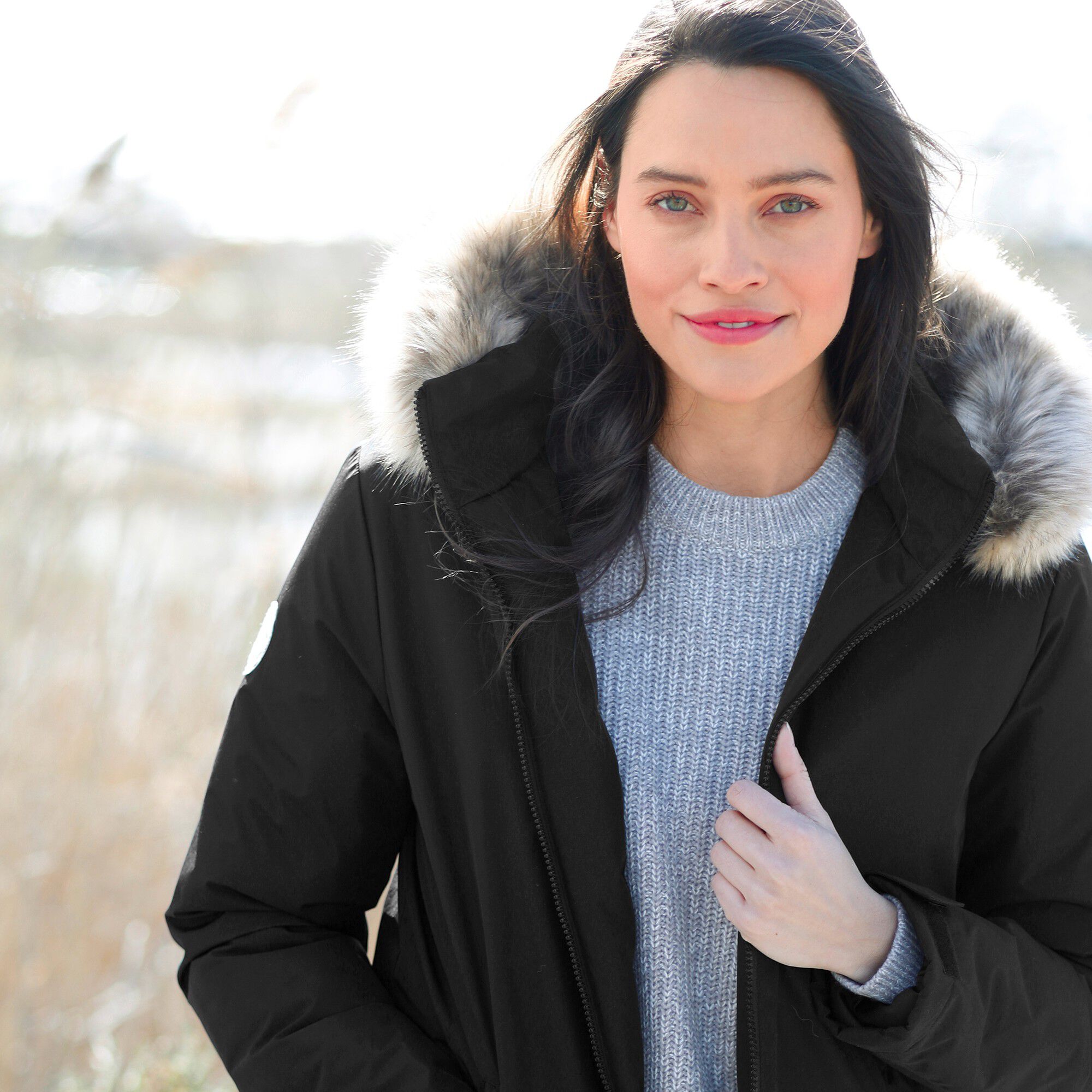 Parka imperméable zippée capuche