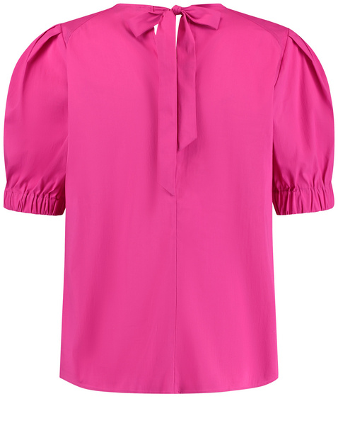 Baumwollbluse mit Volumenärmeln