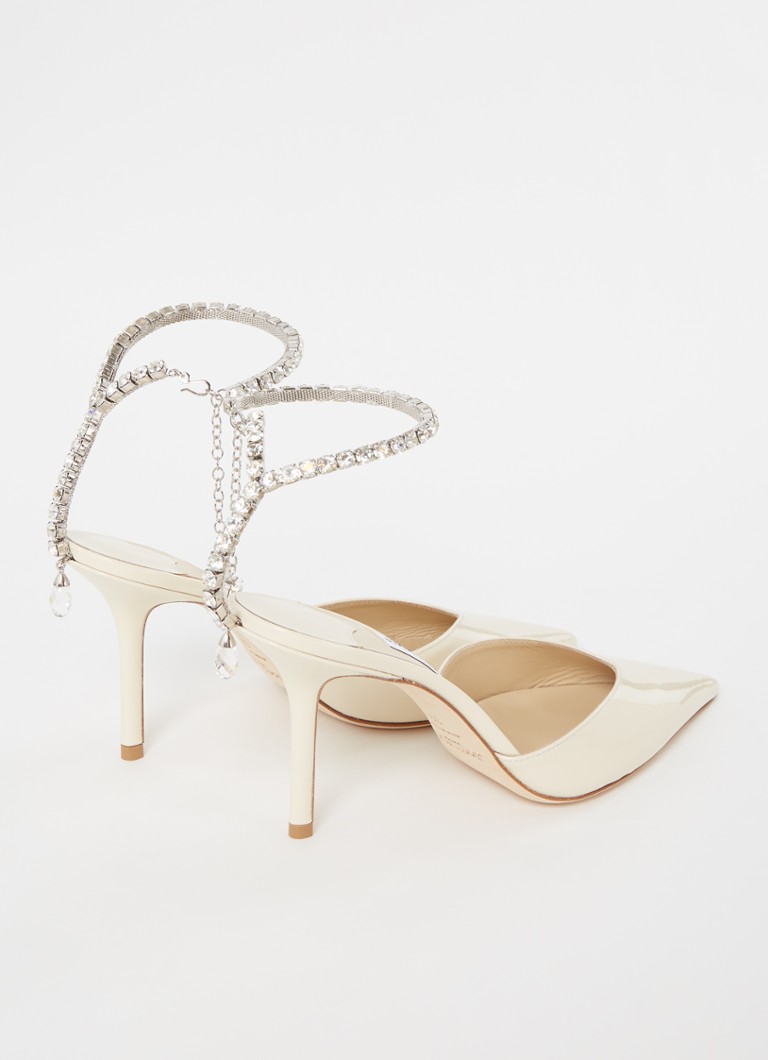 Jimmy Choo Saeda pumpa van lakleer met kristal