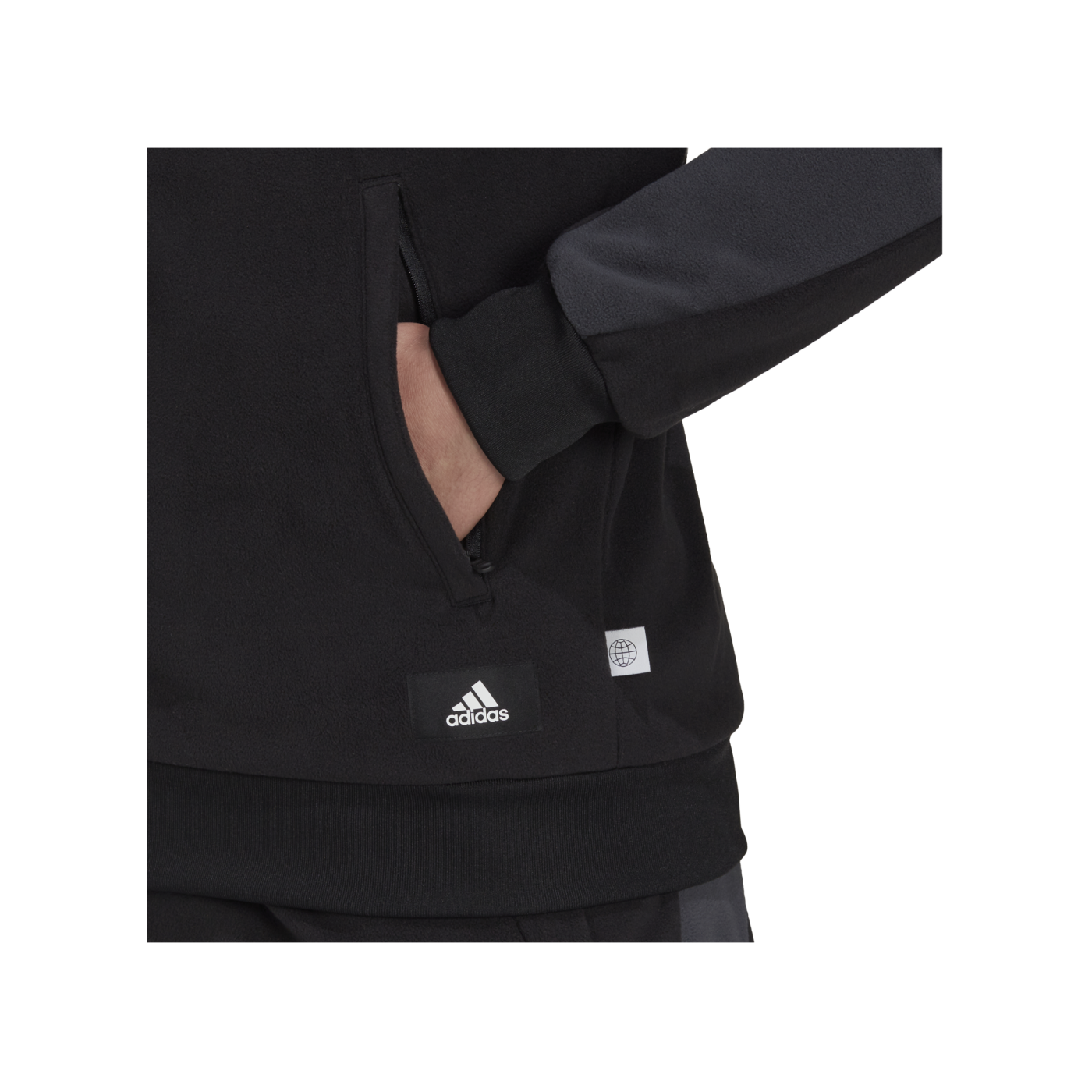 adidas Future Icons Fleece Trainingsjacke Schwarz