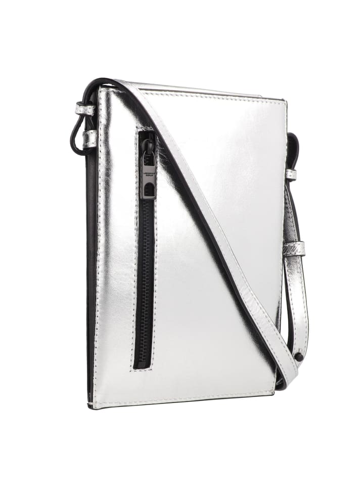 LIEBESKIND BERLIN Hilla Handytasche Leder 13 cm in silver günstig kaufen onesize