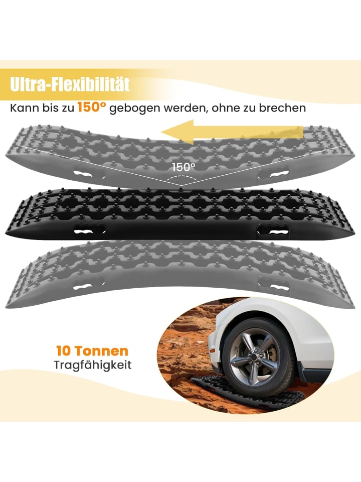 COSTWAY 2 Stk. Anfahrhilfe in Schwarz günstig kaufen onesize