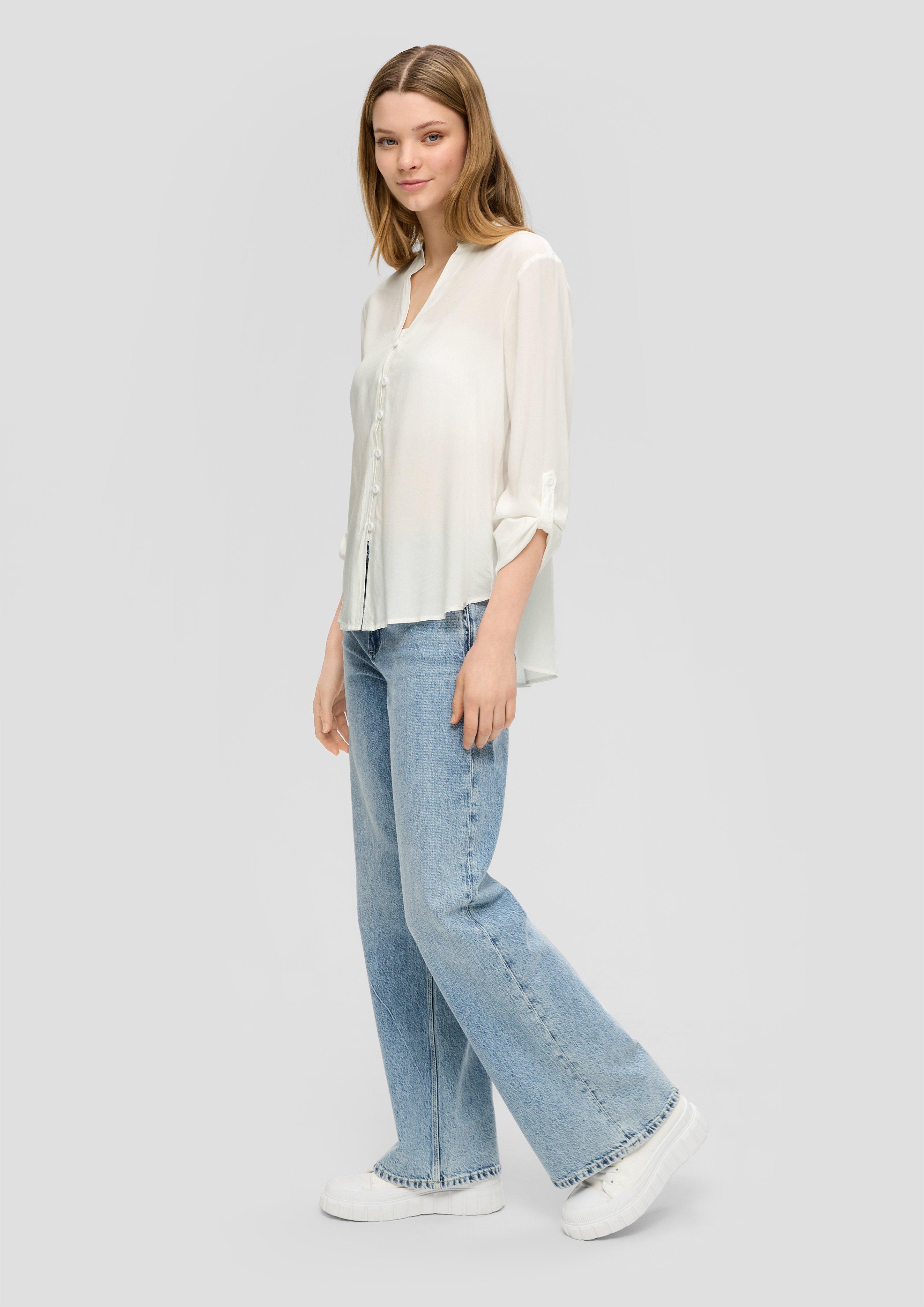 Viskosebluse mit Turn-up-Funktion  2140749-0200