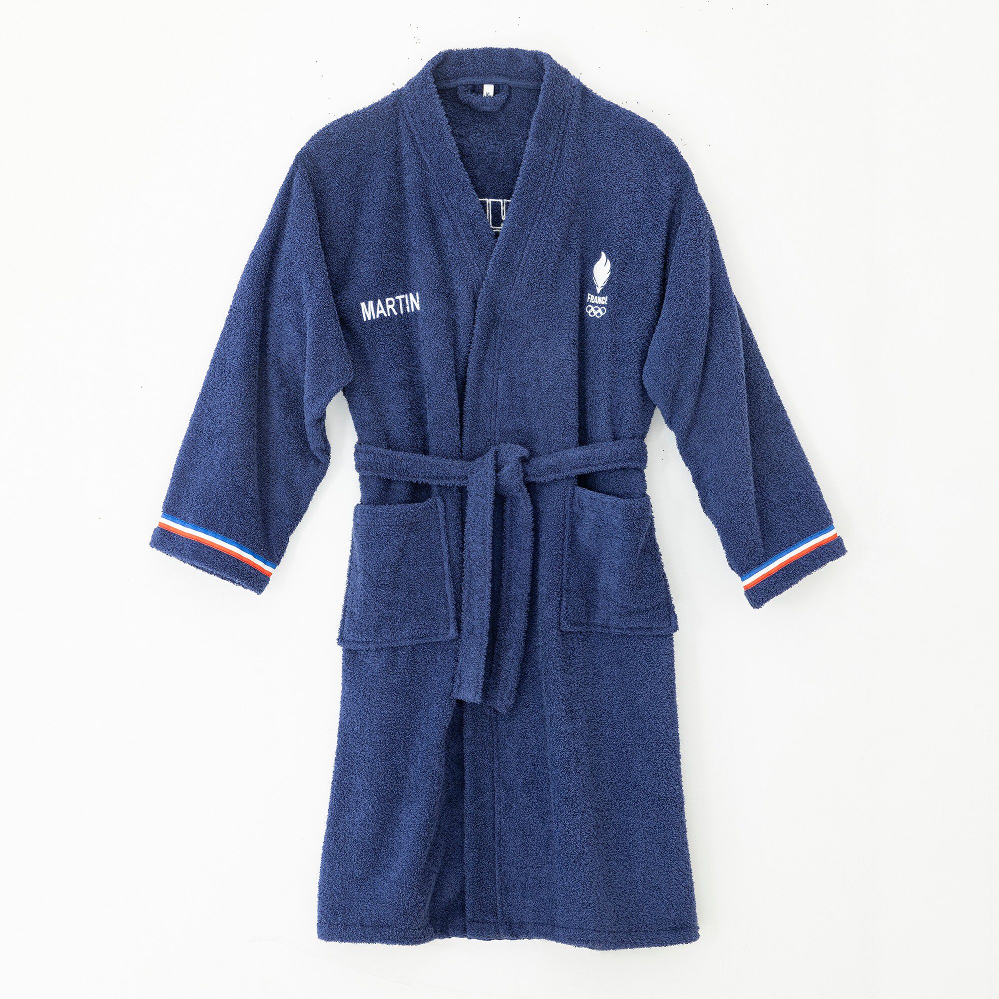 Peignoir de bain adulte col kimono JO Paris 2024 personnalisable