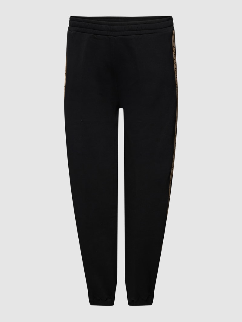 PLUS SIZE Sweatpants mit Galonstreifen in schwarz