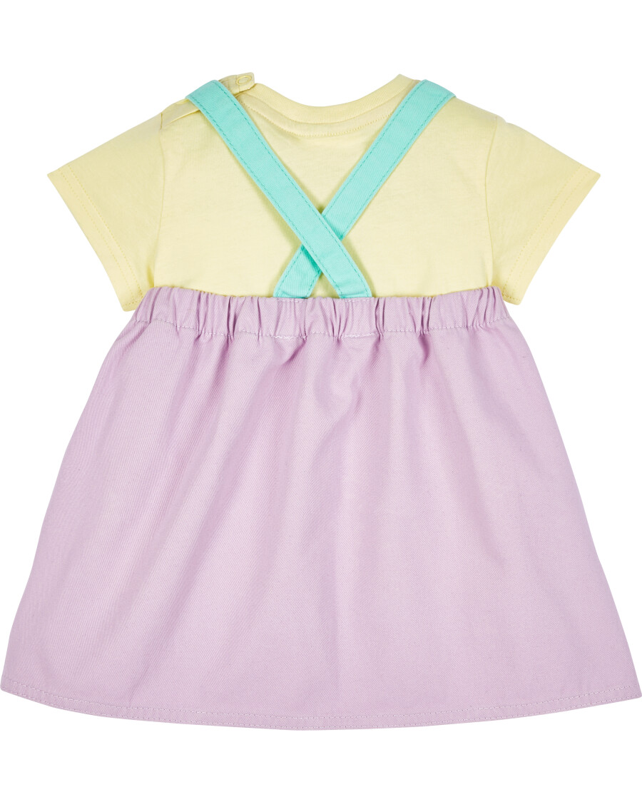 Latzkleid + T-Shirt Colour-Blocking