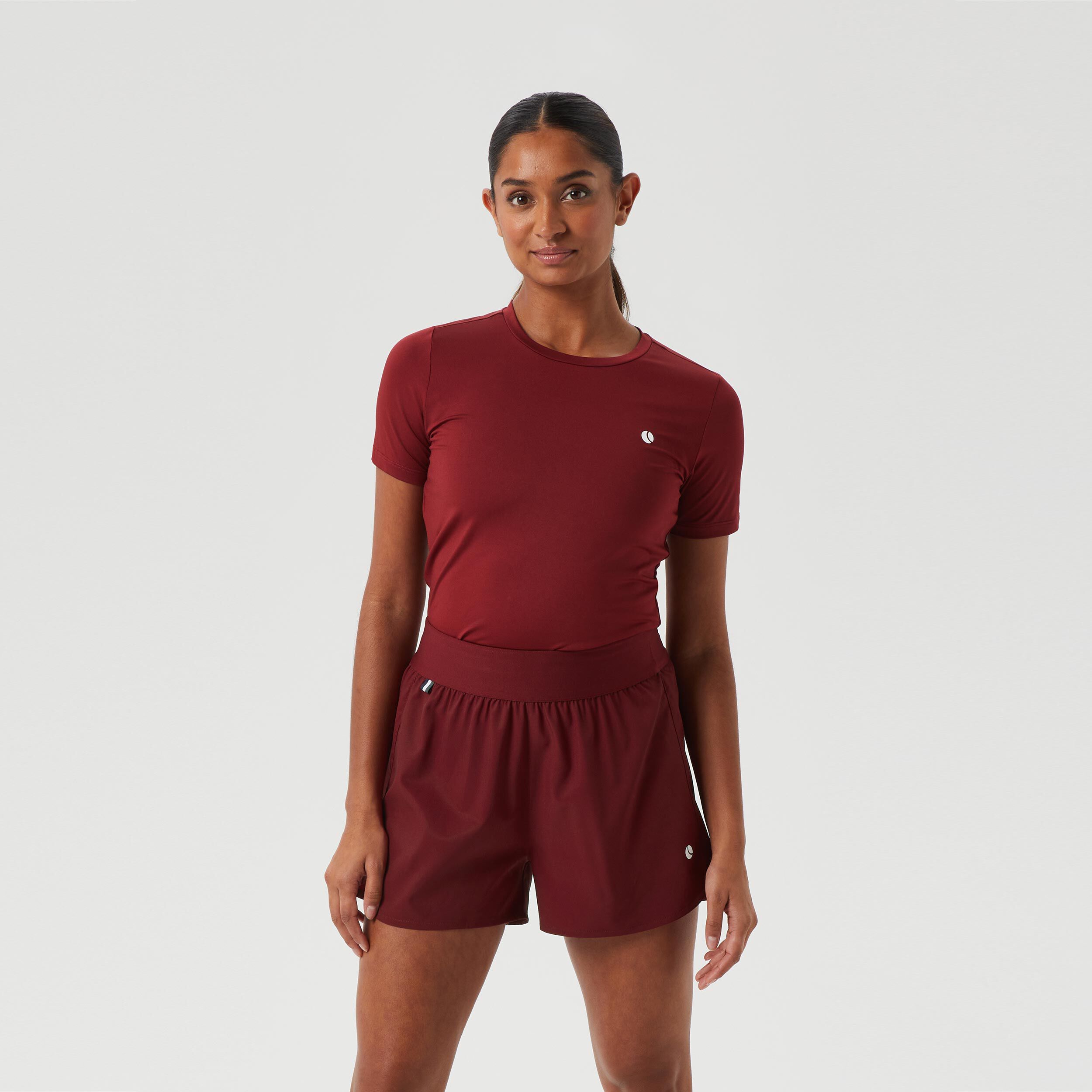 Ace Slim T-Shirt Damen - Berry