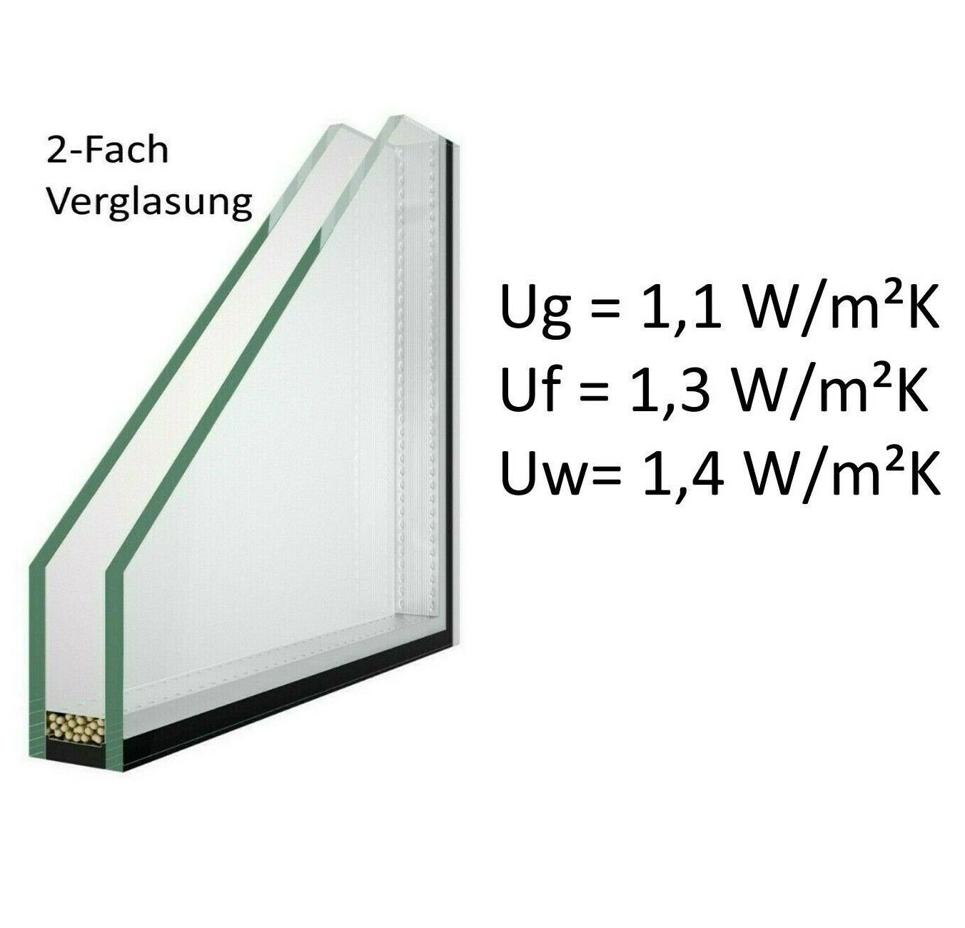 JeCo Fenster Ecoline Kunststofffenster 2-fach Verglasung, weiß, BxH: 500X850 mm, DIN Rechts