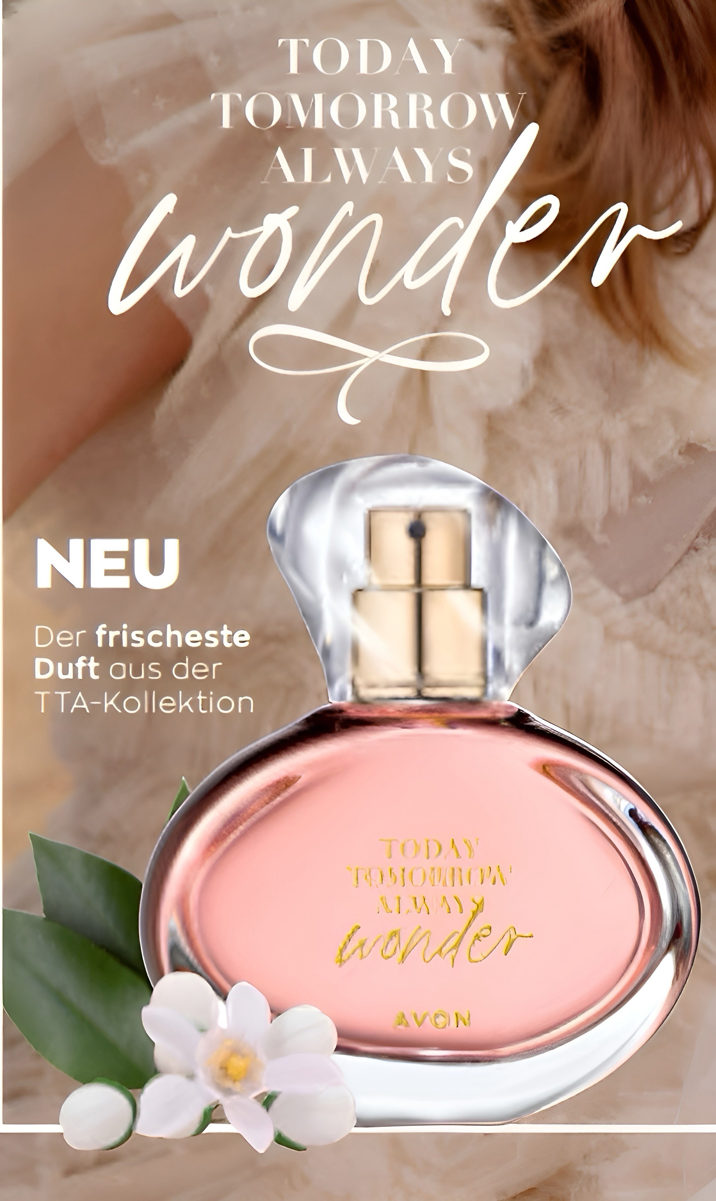 AVON Cosmetics Pflege-Geschenkset TTA WONDER Parfum 50 Taschenspray 10 ml Balsam 150 ml für Sie Duft, Geschenkset, TTA Wonder, Eau de Parfum, Körperbalsam, Parfüm, Pflege, Neroliknospen, Bergamotte, Zedernholz, Hautpflege, Harmonie, Lebensfreude, Duf