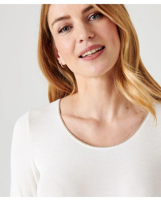 Tee-shirt manches longues Thermolactyl Sensitive, biais fils brillants