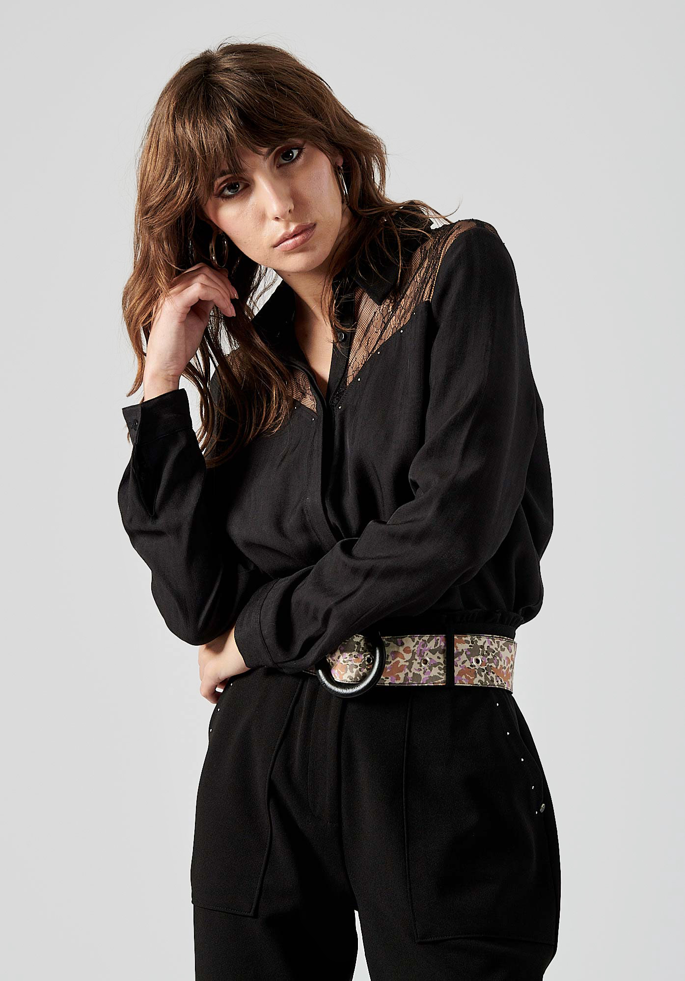 CHAYA  Chemise noire femme
