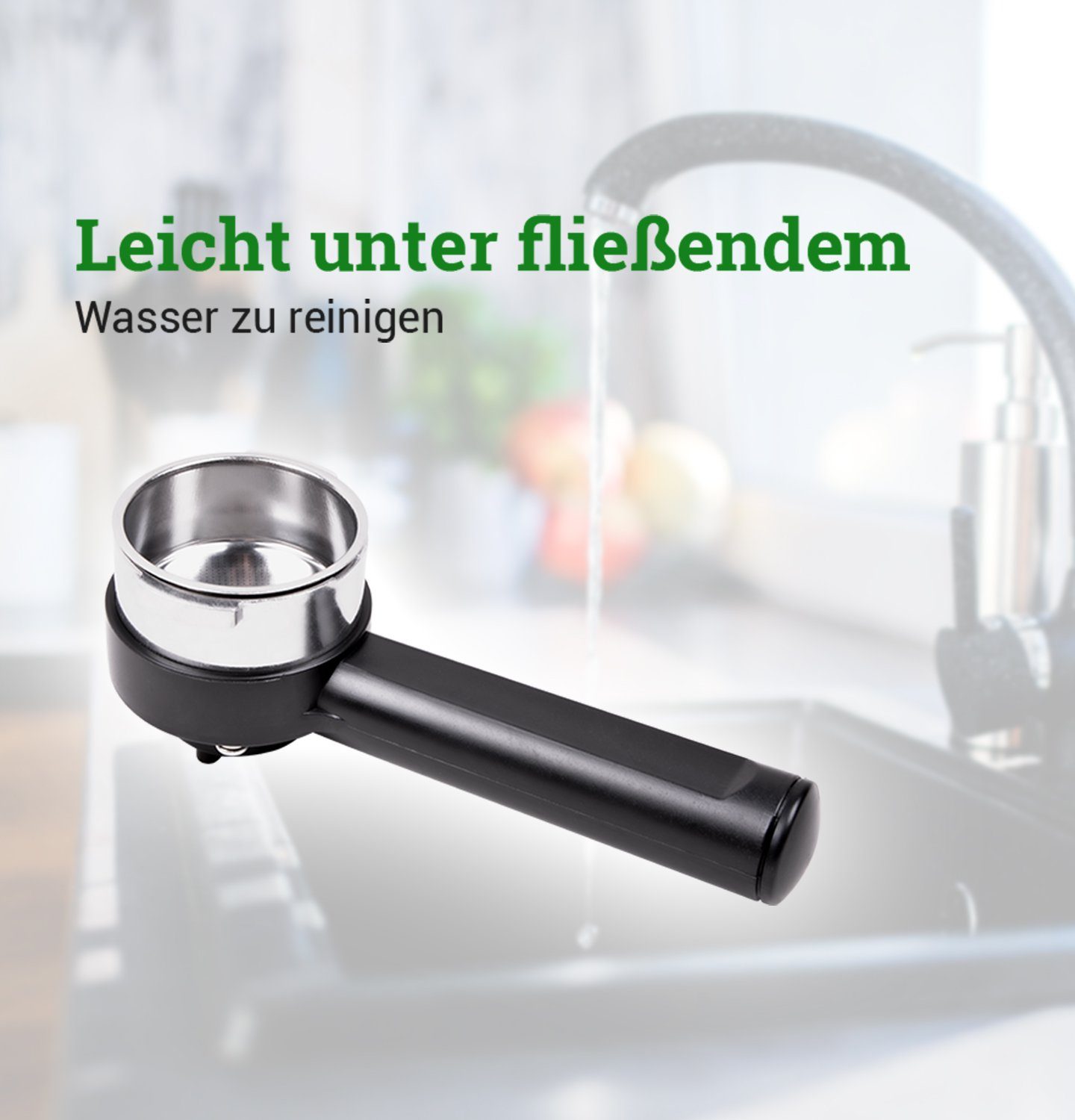 VIOKS Siebträger-/Filterkaffeemaschine Ersatz für Philips Saeco 996530067961, Siebträger mit Sieb für Kaffeemaschine