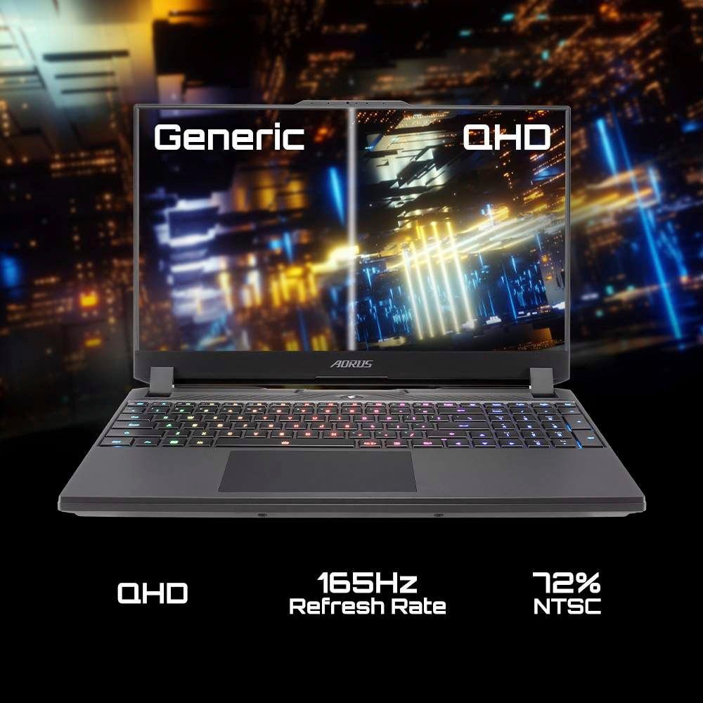 Gigabyte AORUS 15 Gaming-Notebook (39,6 cm/15,6 Zoll, Intel Core i5 12500H, 1000 GB SSD, Intel 12 th Gen)