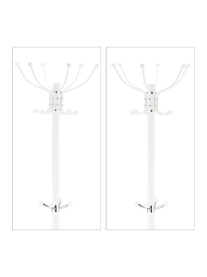 relaxdays Garderobenständer in Weiß - (H)176 cm günstig kaufen onesize