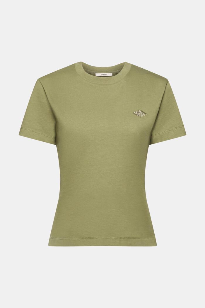 T-Shirt aus Baumwolljersey mit Logostickerei