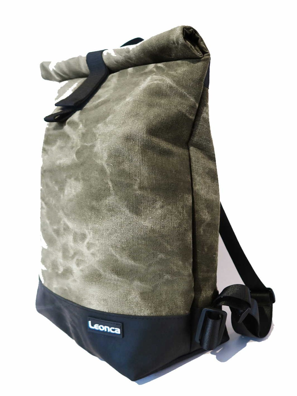 LEONCA Handtaschen khaki Rollrucksack Zeltleinen Oliv hell S