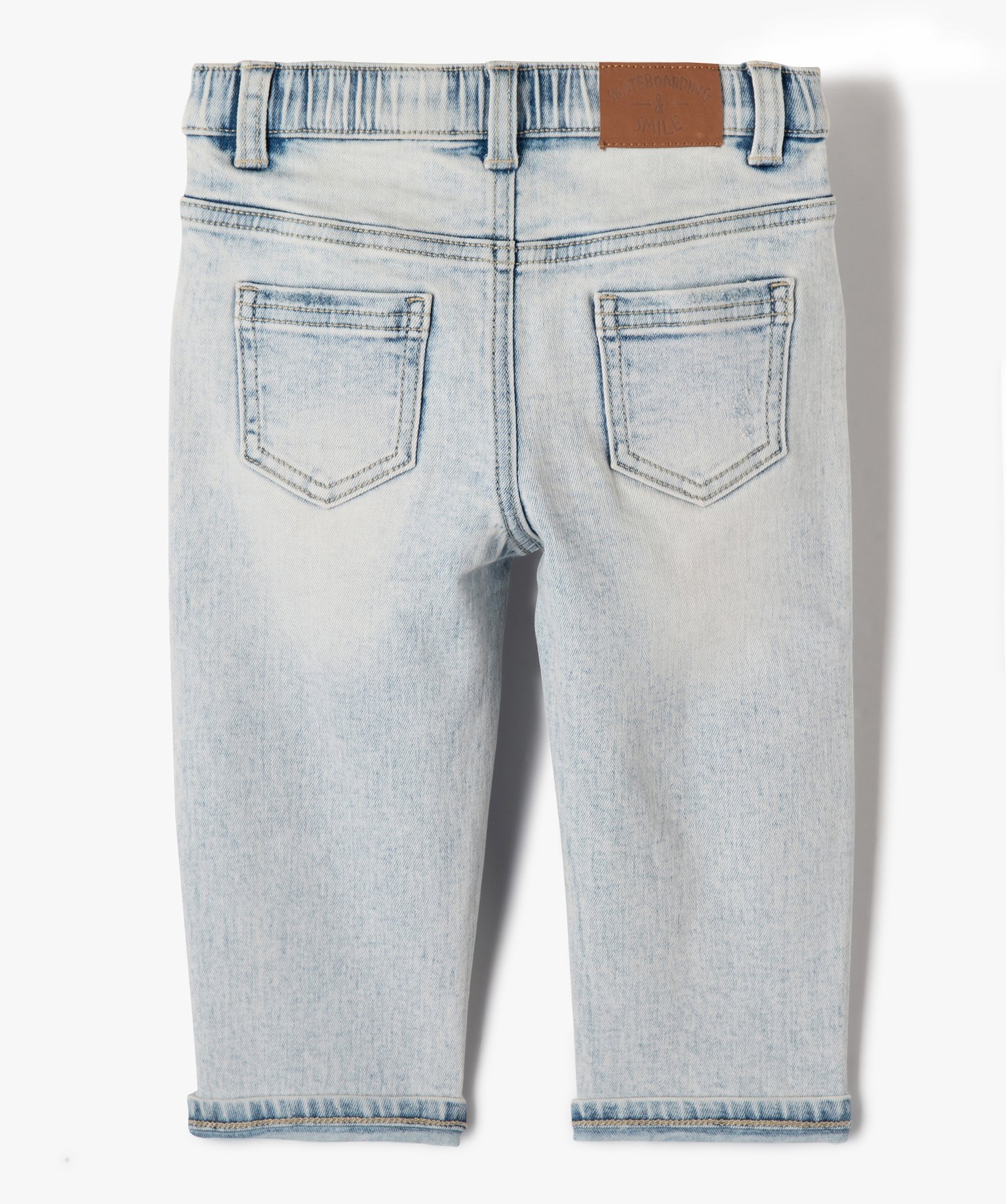 Jean droit bleached bébé Garçon bleach | GEMO