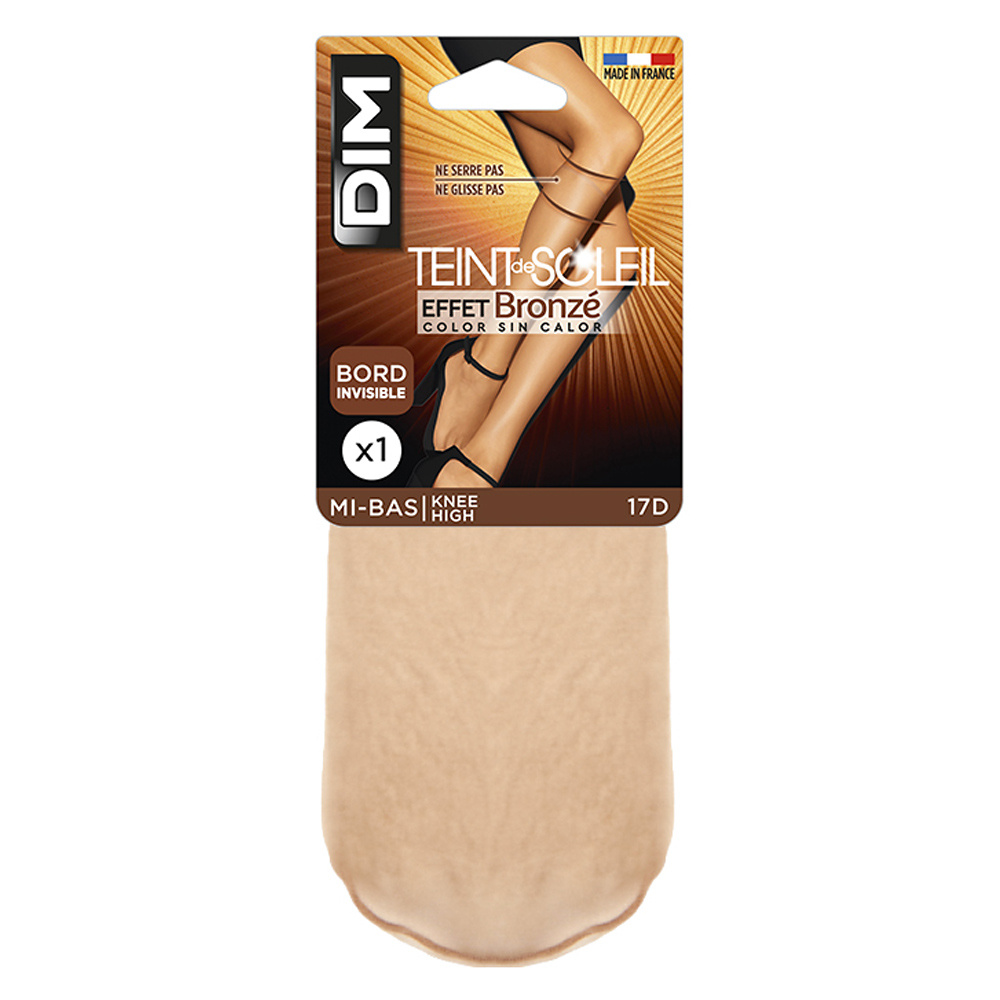 DIM Mi-Bas Transparents Effet Bronzé Naturel Mi-Bas
