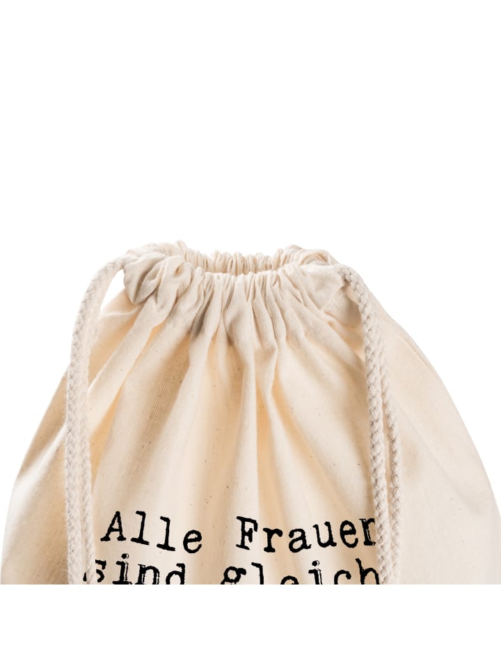 Mr. & Mrs. Panda Sportbeutel Alle Frauen sind gleich,... mit Spruch in Creme günstig kaufen onesize