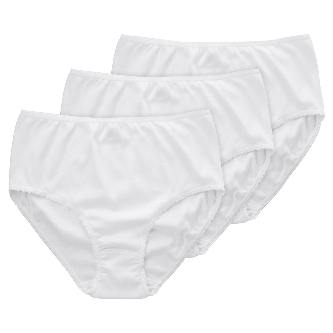 3 Damen Slips mit Mäusezähnchen-Spitze