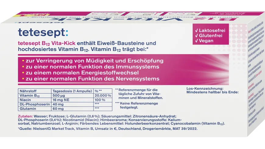tetesept B12 Vita-Kick Trinkfläschchen 18 St
