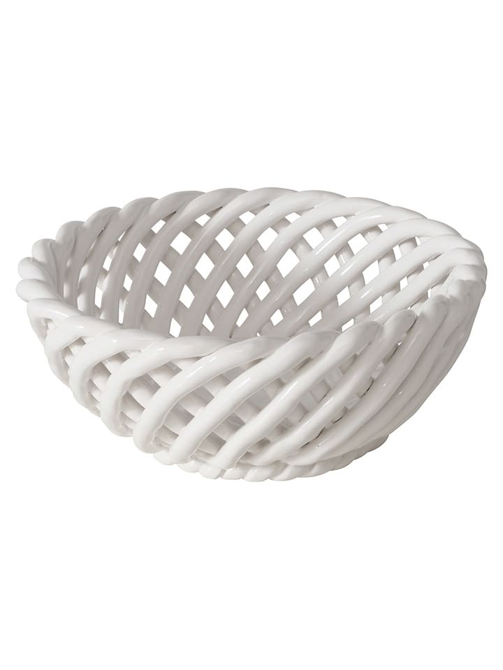 Boltze Dekoschale ''Trimo'' in Weiß - (H)8,3 x Ø 21,5 cm günstig kaufen onesize