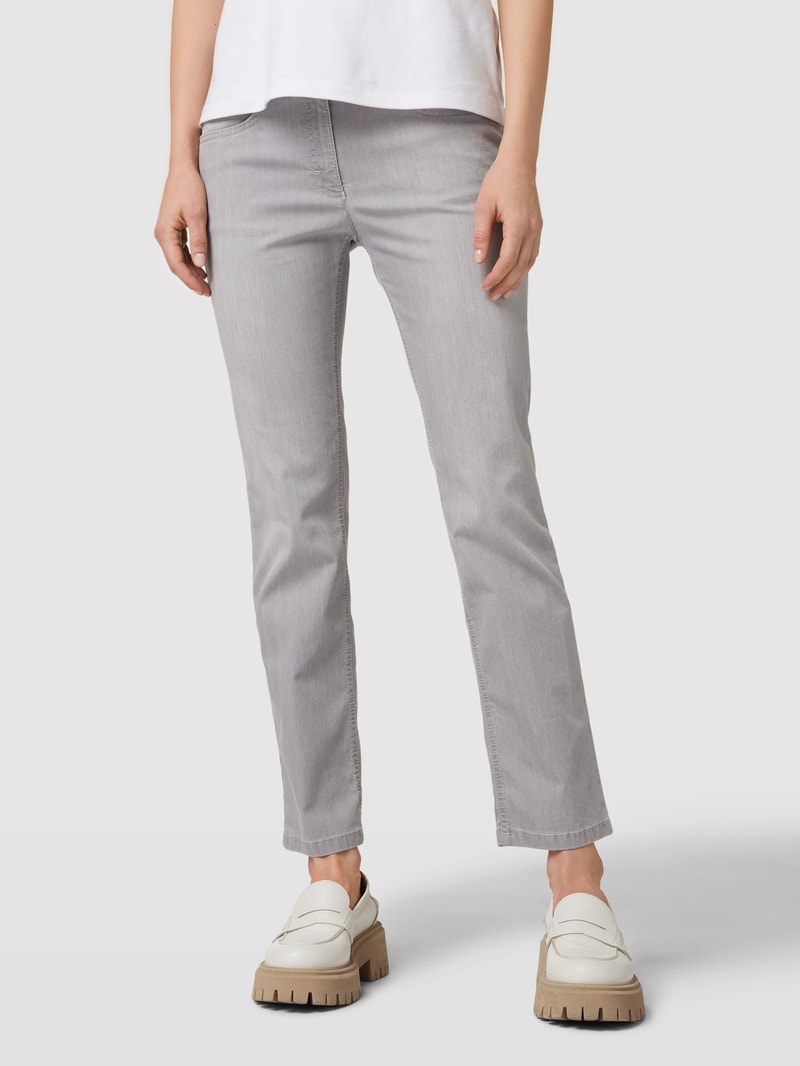 Jeans im 5-Pocket-Design Modell 'CARLA' in silber