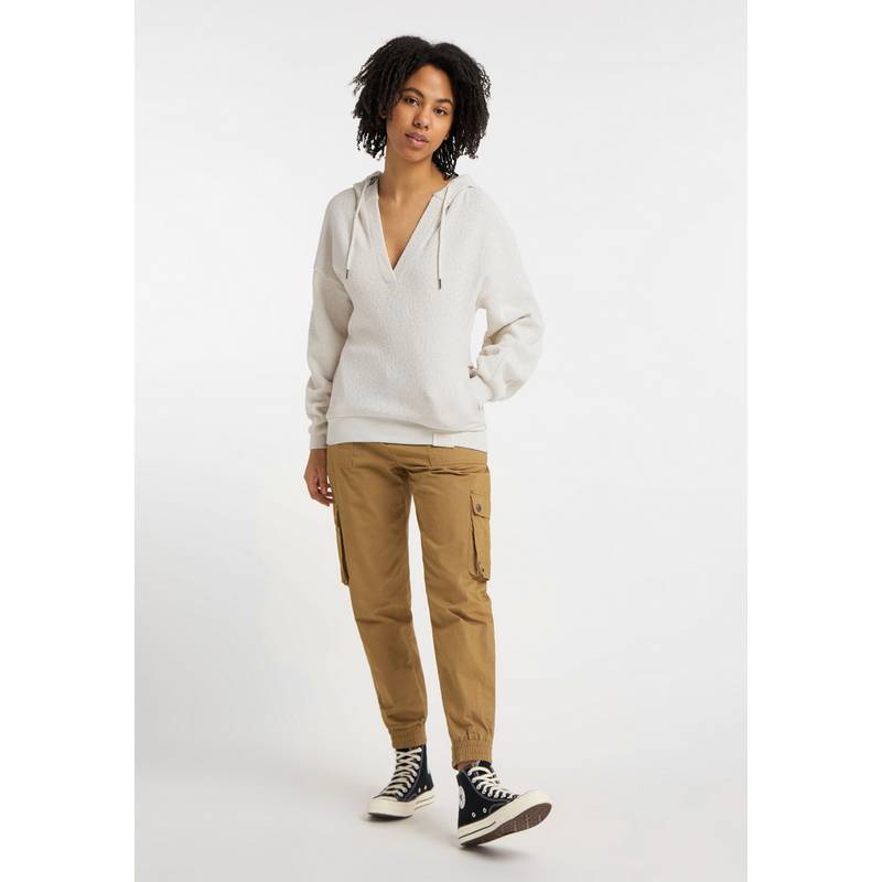 SOMWR Essential V-Neck Hoodie Knitted Hoodie Damen