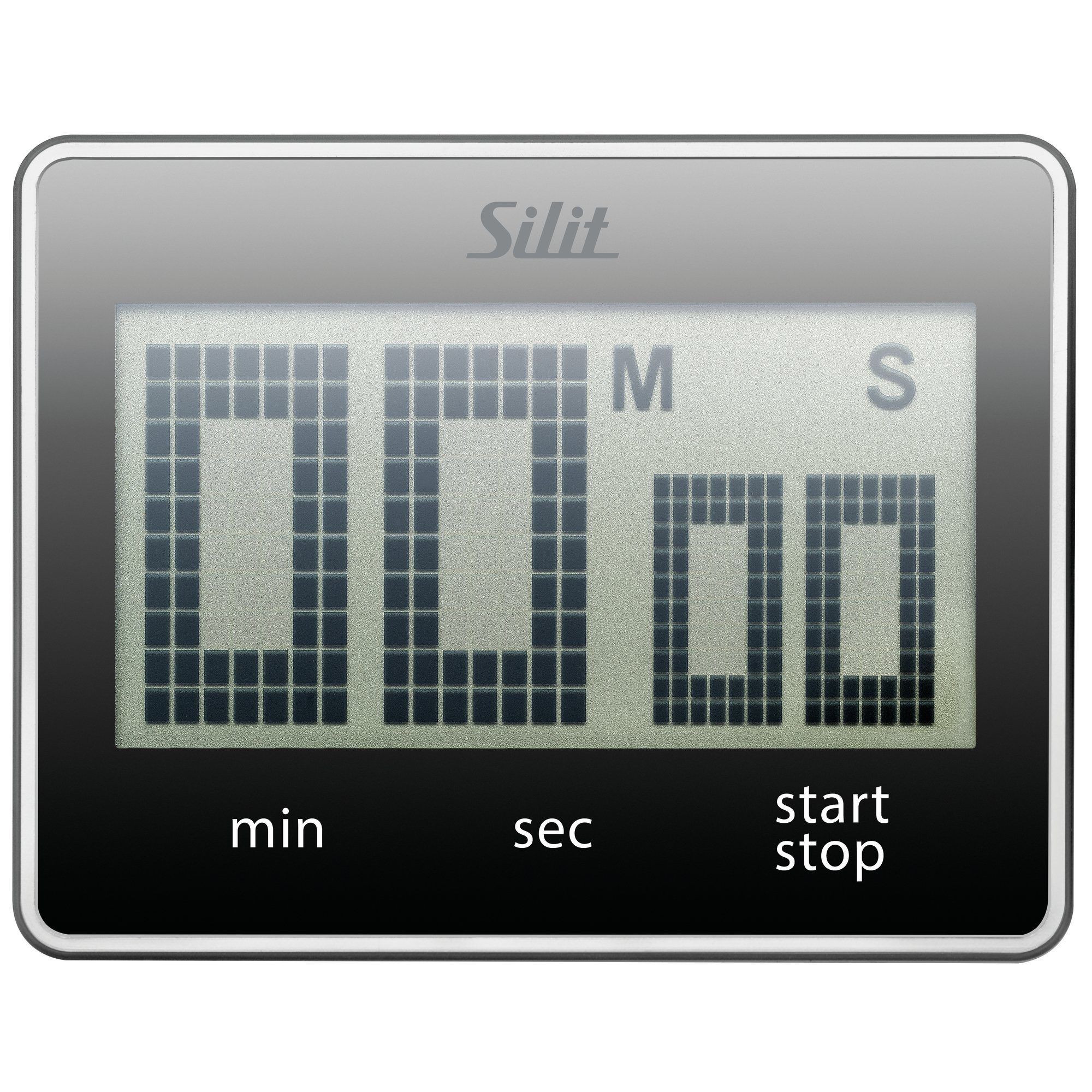 Silit Eieruhr (Attimo schwarz, 1-St., 1x Kurzzeitmesser digital (9 x 7 cm) inkl. 2 Batterien AAA 1,5V)