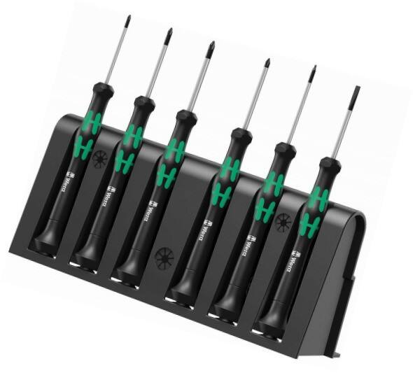 Wera Schlitz, Phillips, Fünf Lappen, Microstix Schraubenzieher-Set